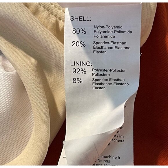 Cupshe Women’s One-Piece Swimsuit M Orange Color Block V-Neck Wide Strap Cheeky - Picture 6 of 7